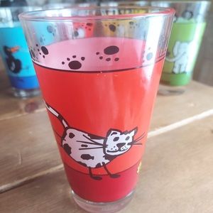 Konitz Germany Cats Tumbler Glass Animal Stories